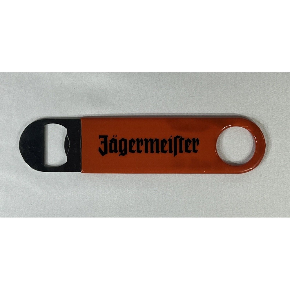 Jagermeister Orange Vinyl Coated Speed Bottle Opener Bar Blade 7 Inch Stainless